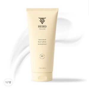 Herd Tallow Unscented Beef Tallow Moisturizer - face and body 7oz
